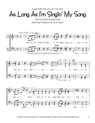 Book cover for As Long As I'm Singing