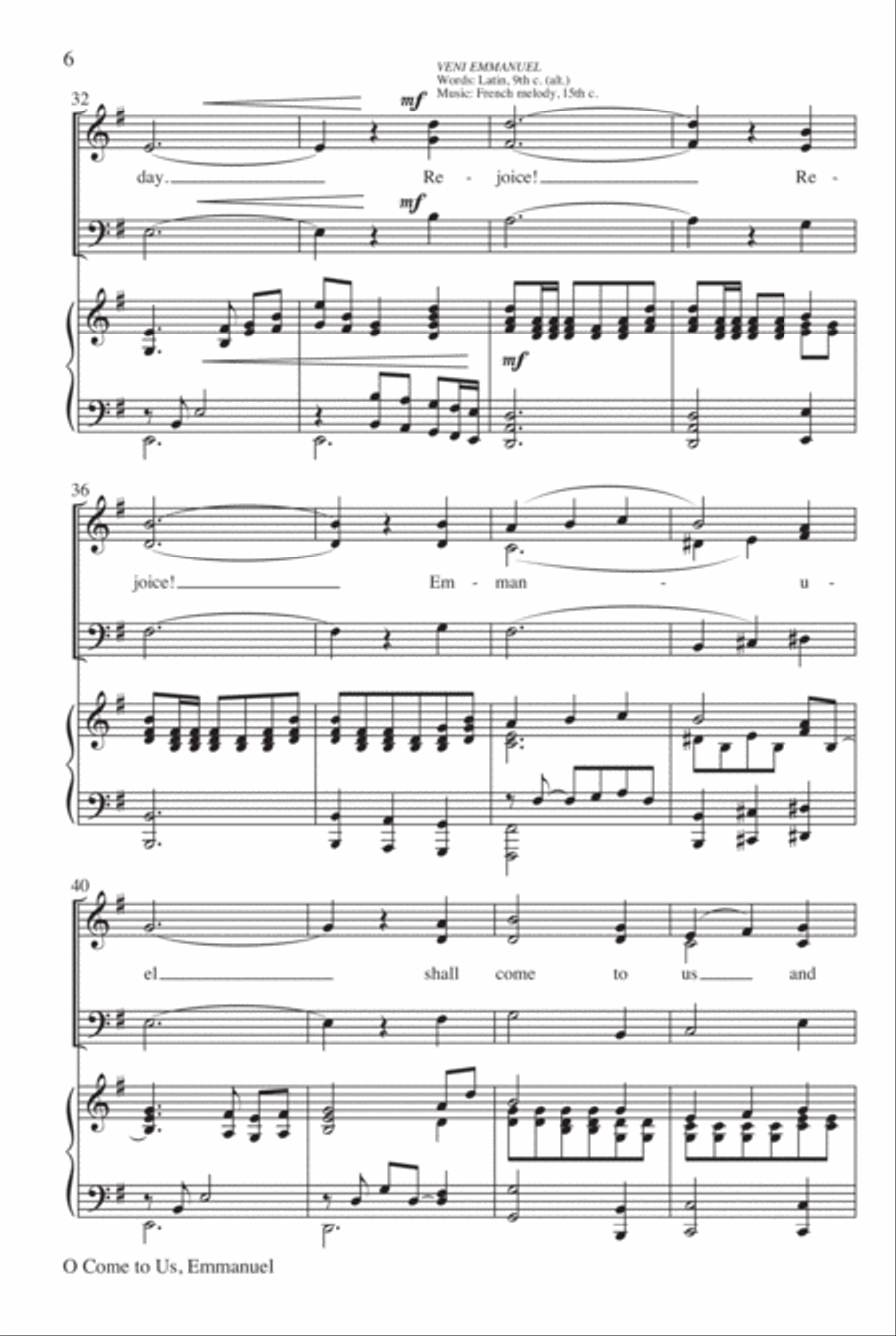 O Come to Us, Emmanuel 3-Part scores gallery preview page 7