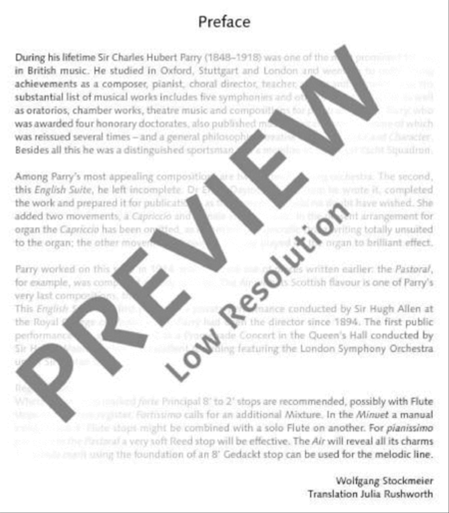 An English Suite Organ scores gallery preview page 3