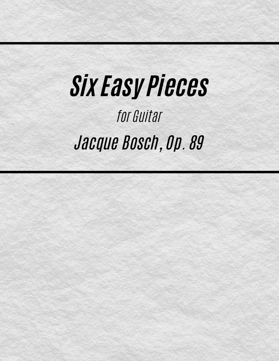 Six Easy Pieces for Guitar Classical Guitar scores gallery preview page 1