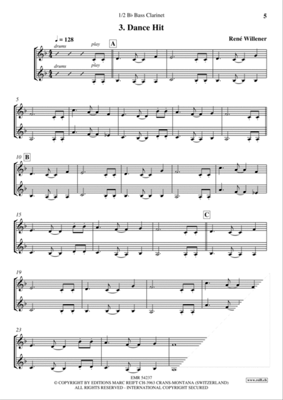 Happy Birthday Bass Clarinet - Sheet Music page 5