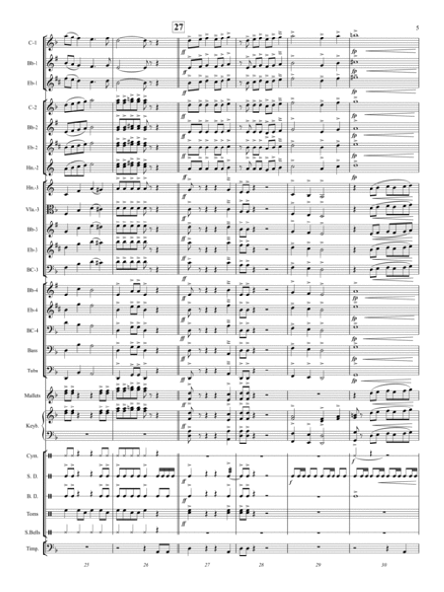 Fire Dance Concert Band scores gallery preview page 6
