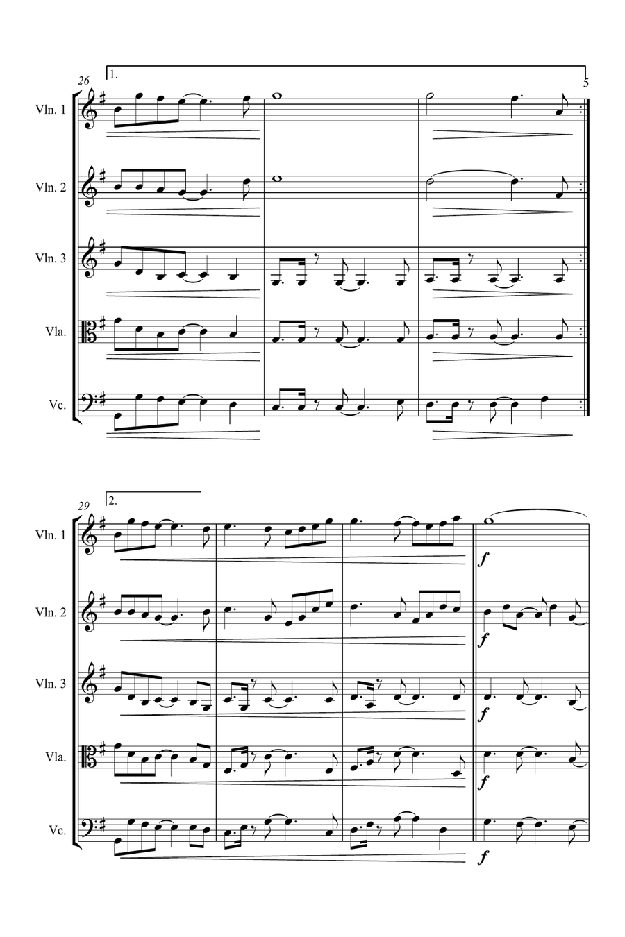 Tribute - for String Quartet String Quartet scores gallery preview page 5