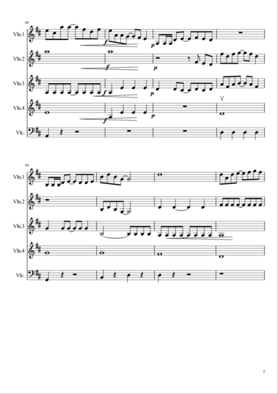 Piece for Strings Chamber Orchestra scores gallery preview page 5