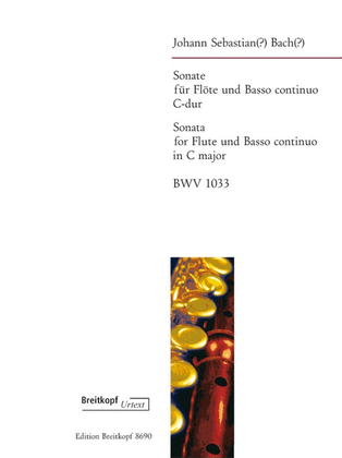Book cover for Sonata in C major BWV 1033