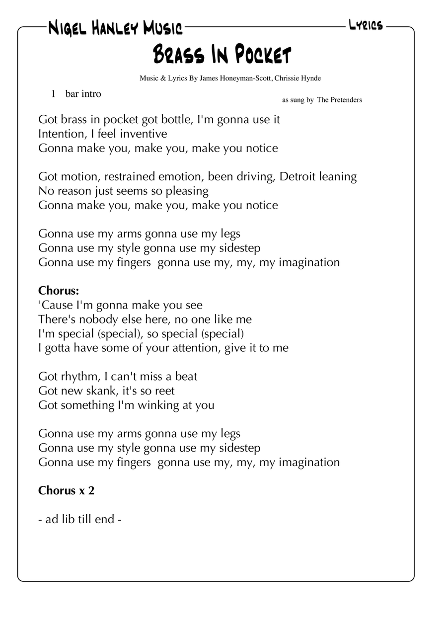 Brass In Pocket Jazz Ensemble scores gallery preview page 4