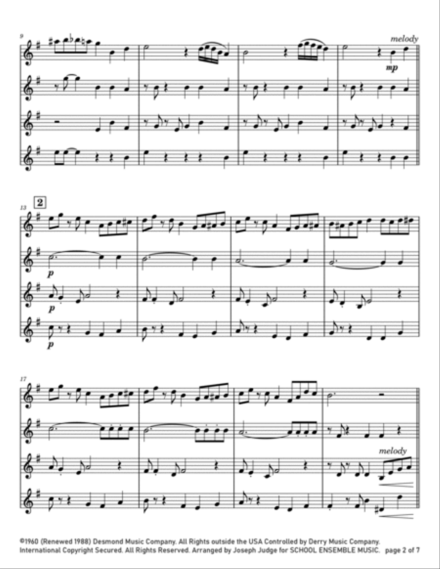 Take Five Clarinet Quartet scores gallery preview page 2