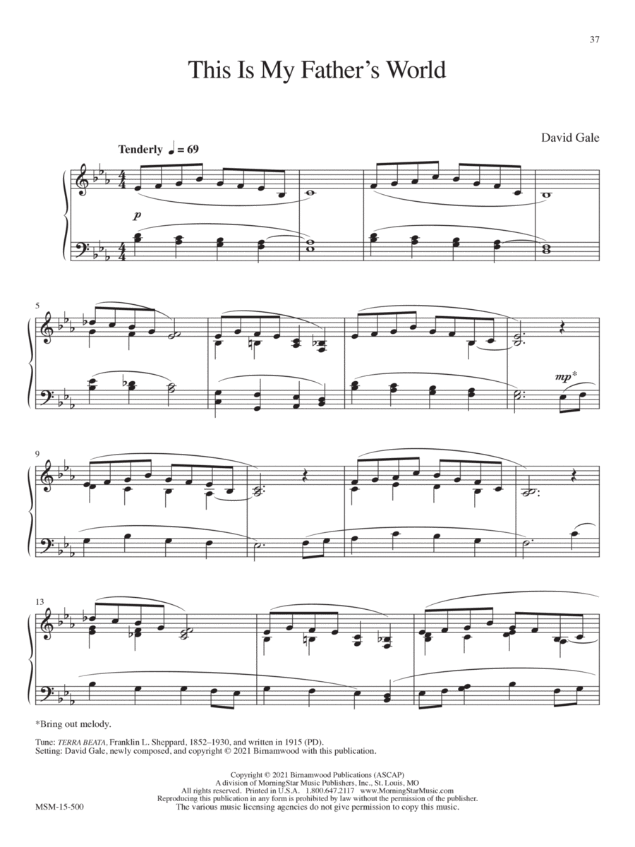 This is My Father’s World Piano Solo scores gallery preview page 1