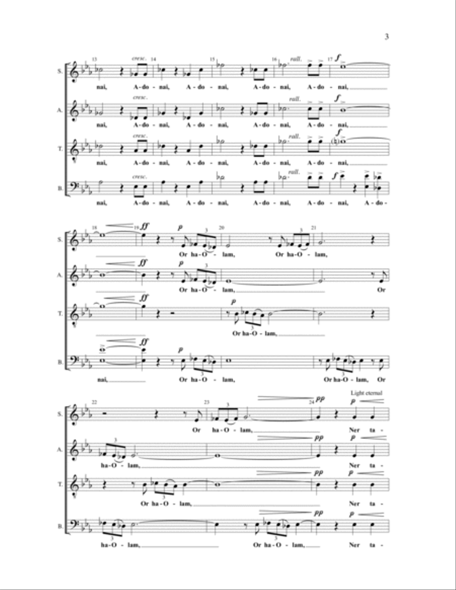 Adoni Or HaOlam 4-Part scores gallery preview page 2