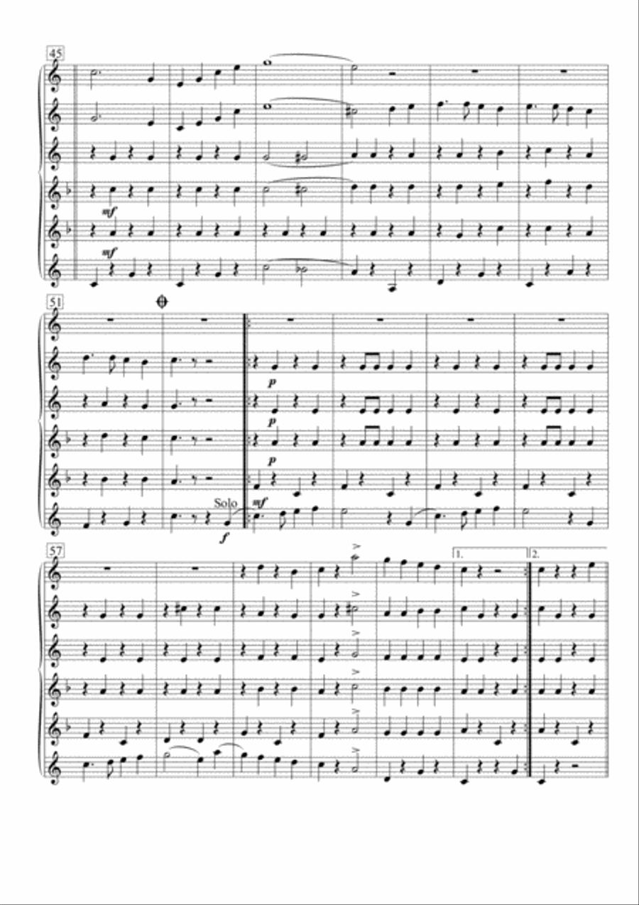 Das Ist Die Liebe Der Matrosen Saxophone Quintet scores gallery preview page 4