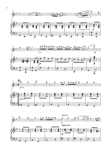 Hungarian Dance No. 5 in G Minor arranged for Flute & Piano image number null