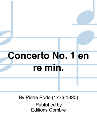 Concerto No. 1 en Re min.