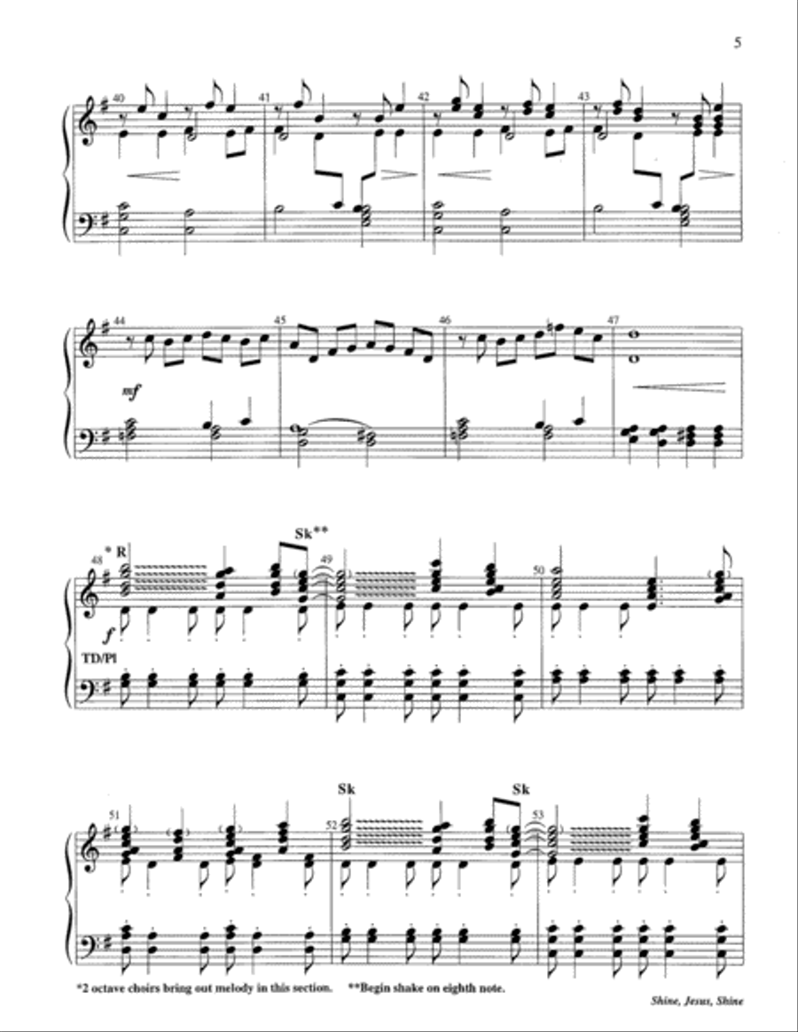 Shine, Jesus, Shine 3-Octaves scores gallery preview page 5