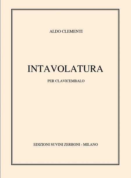 Intavolatura (1963) Per Clavicembalo (5-7 Circa)