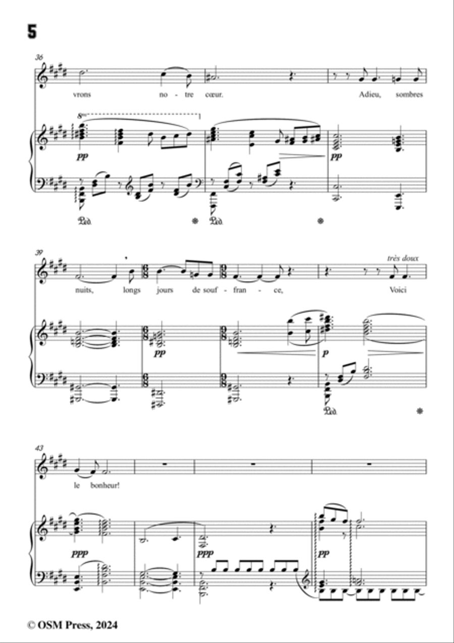 Lekeu-Chanson de Mai,in E Major Voice scores gallery preview page 6