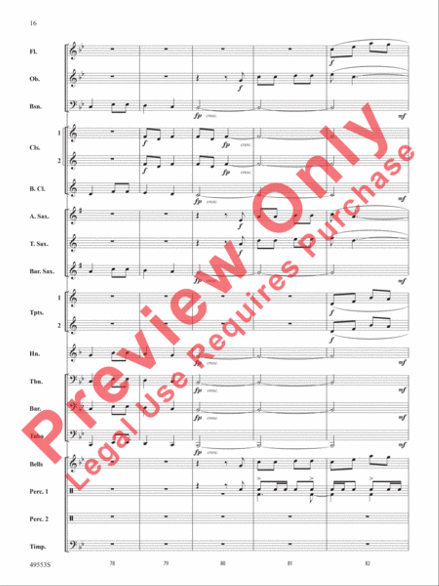 Hanukkah Dances Concert Band scores gallery preview page 17
