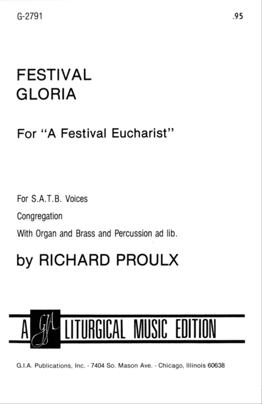 Festival Gloria Festival Gloria 4-Part scores gallery preview page 1