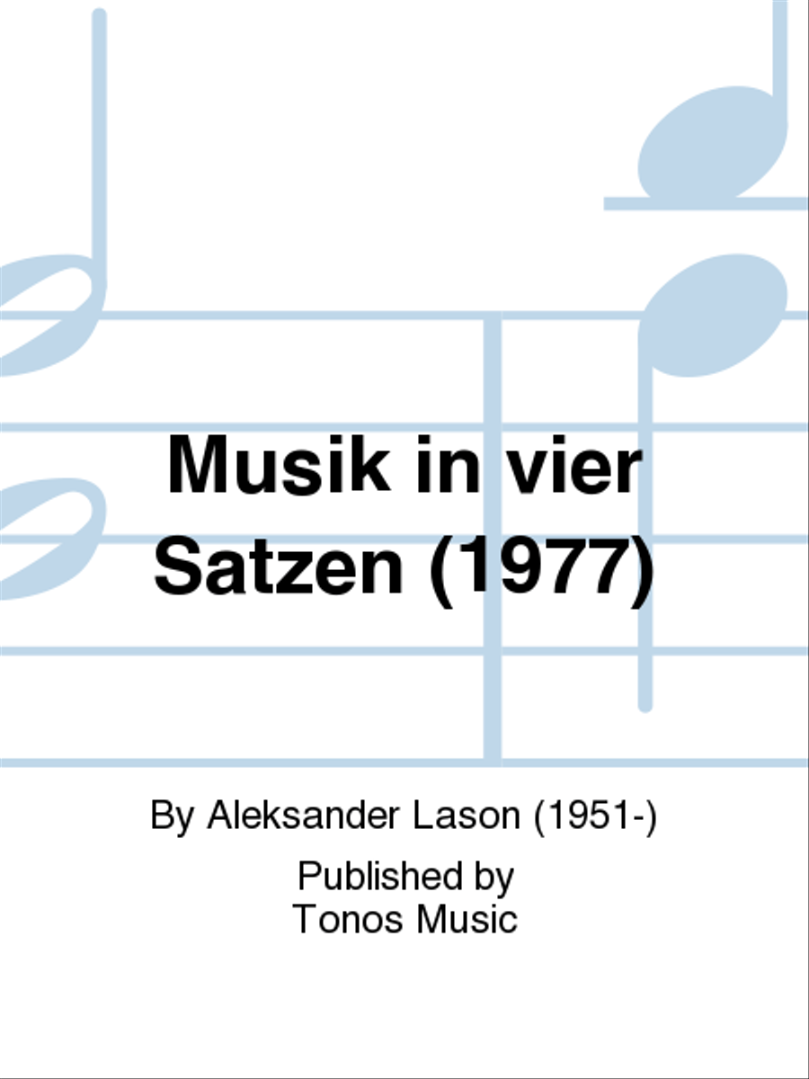 Musik in vier Satzen (1977) Double Bass scores gallery preview page 1