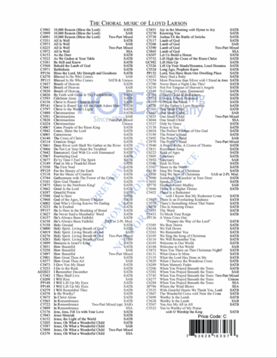 Grateful Praise 4-Part scores gallery preview page 13