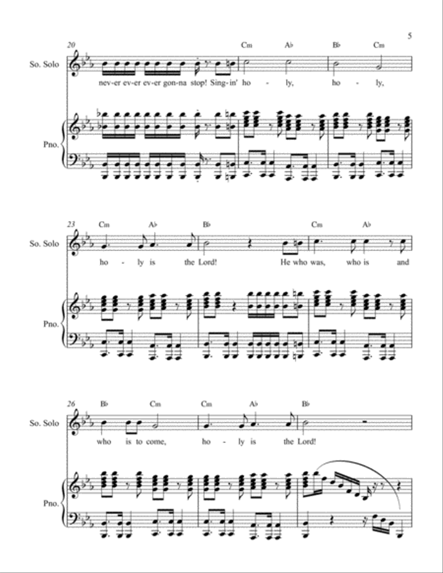 Holy is the Lord Voice scores gallery preview page 5