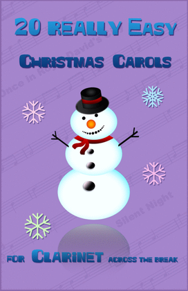 Book cover for 20 Really Easy Christmas Carols for Clarinet, across the break