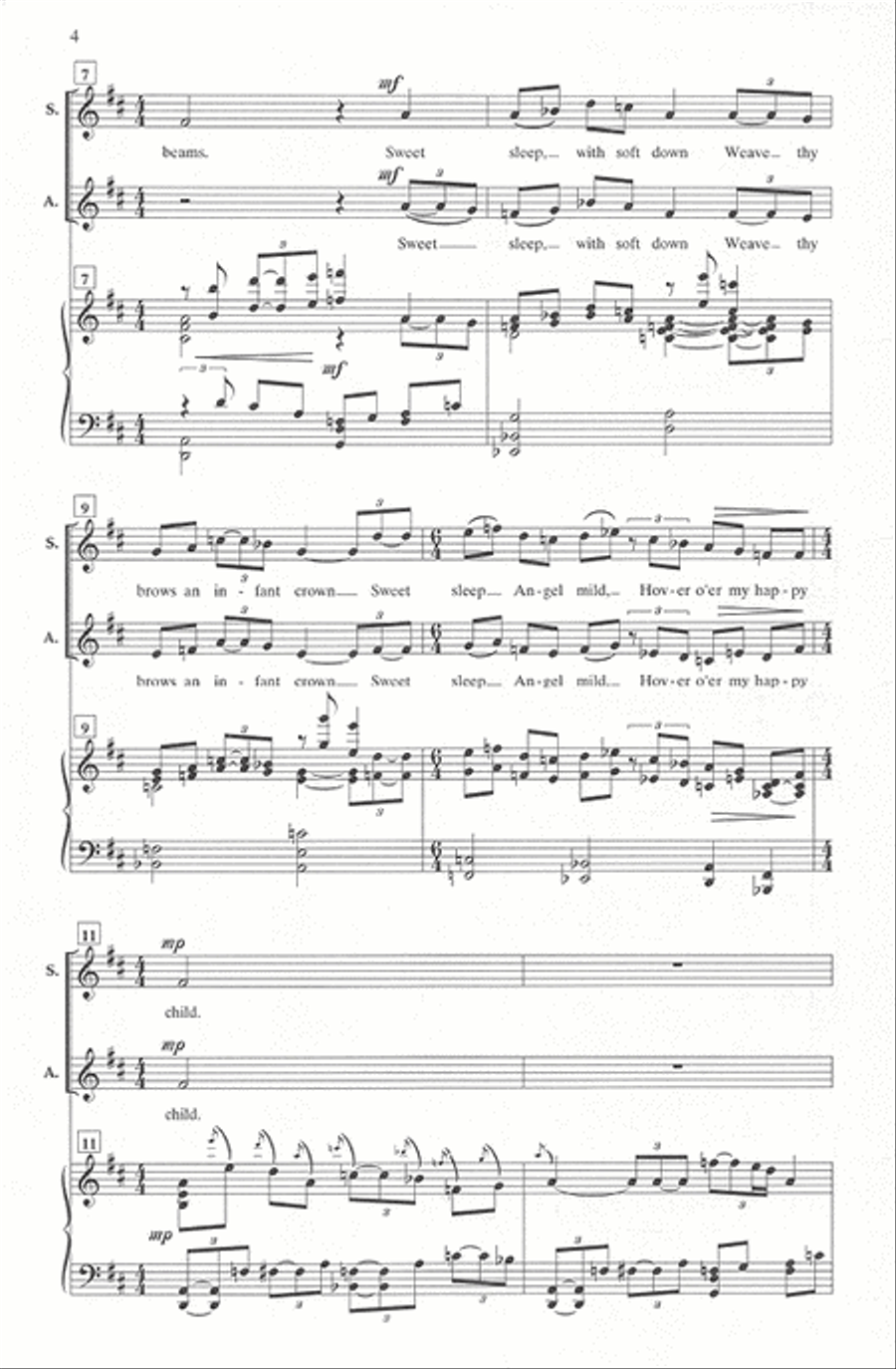 A Cradle Song SA scores gallery preview page 3
