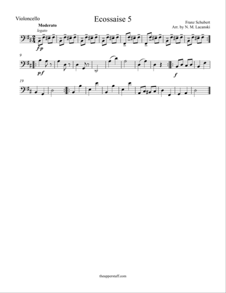 Ecossaise #5 String Orchestra scores gallery preview page 3