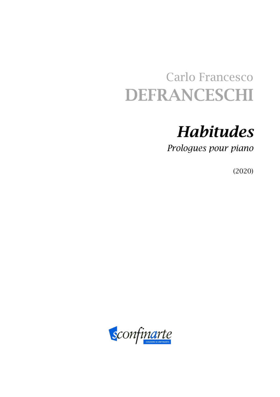 Carlo F. Defranceschi: HABITUDES (ES-20-130) Piano Solo scores gallery preview page 1