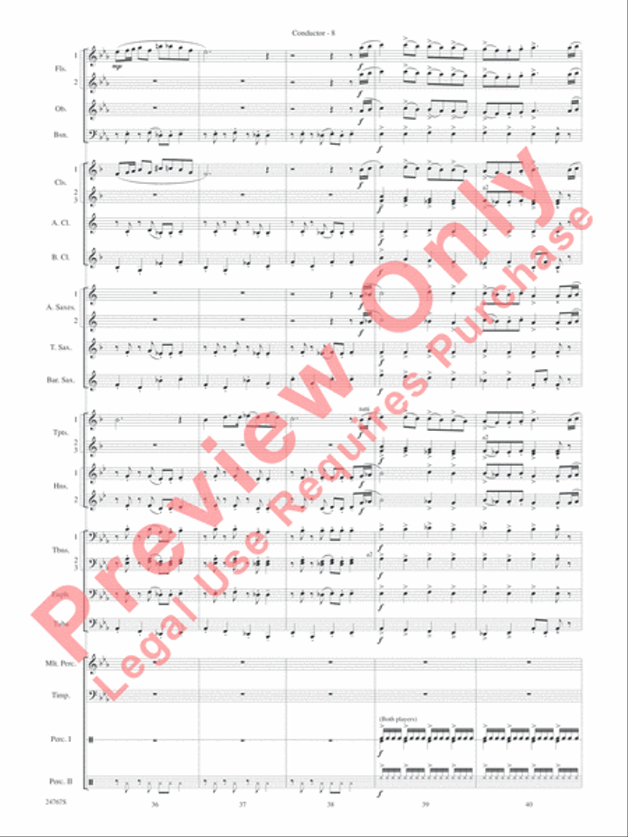 Rails West! (A Tale of the Odessa Puddle Jumper) Concert Band scores gallery preview page 11
