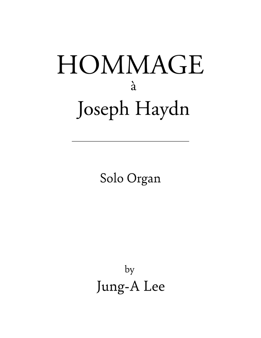 Hommage à Haydn Organ Solo scores gallery preview page 1