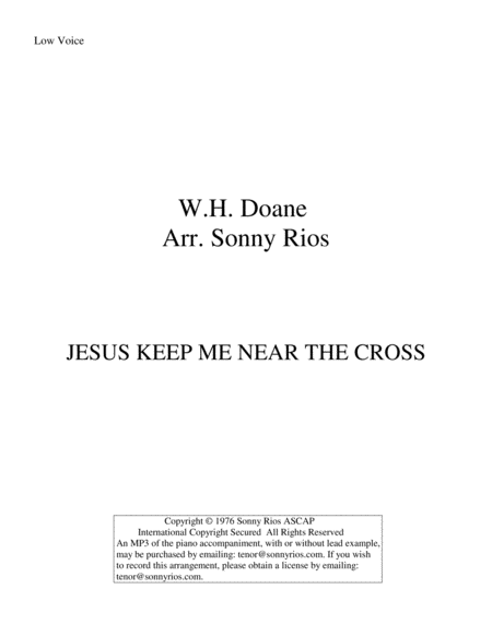 JESUS, KEEP ME NEAR THE CROSS image number null