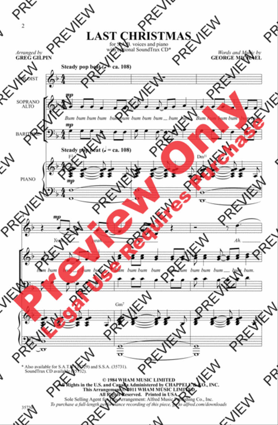 Last Christmas 3-Part scores gallery preview page 2