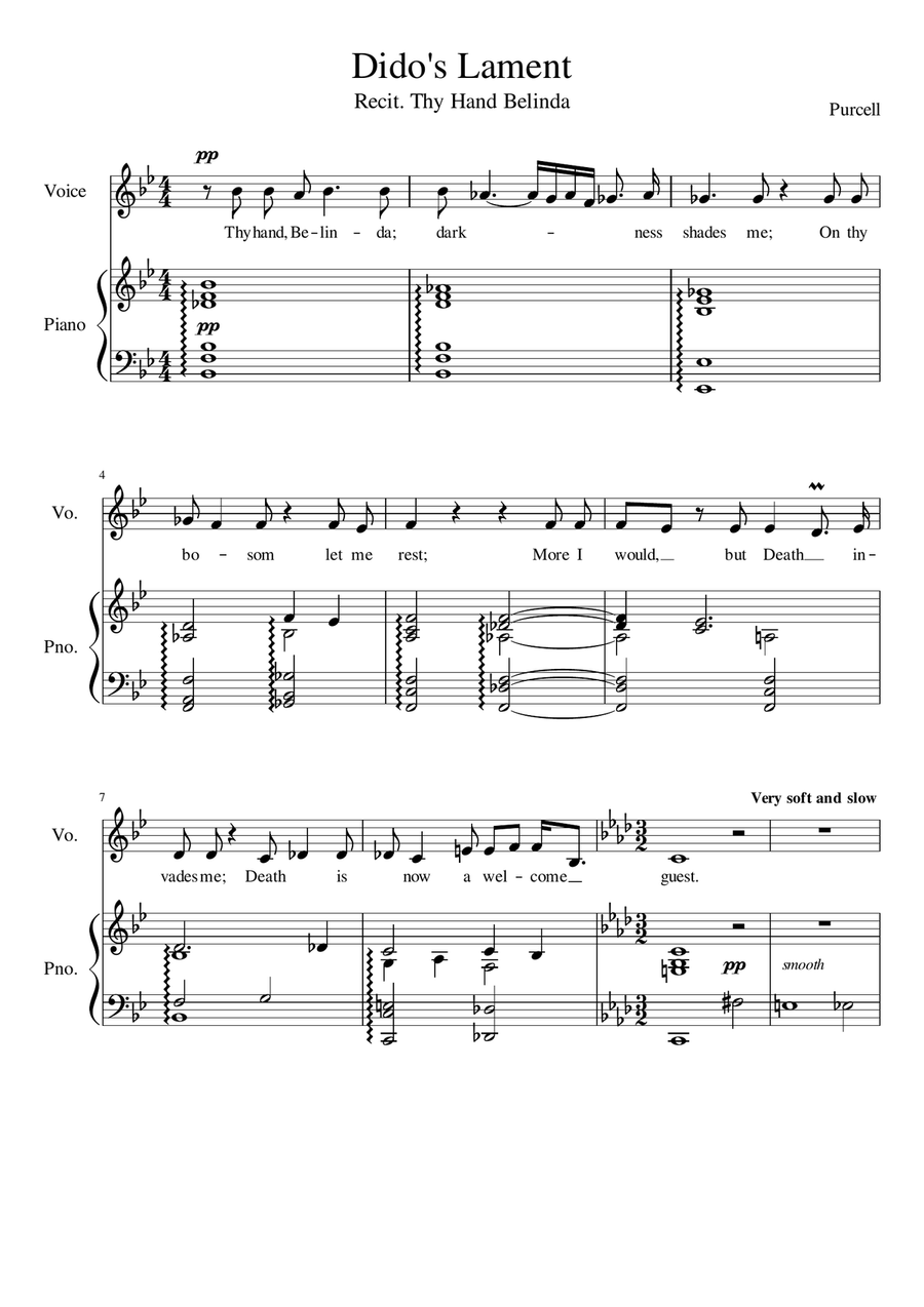 Dido's Lament - F Minor Dido's Lament - F Minor Voice Solo scores gallery preview page 2