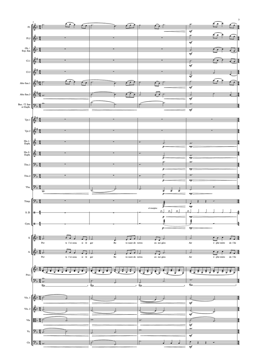 Caresse Sur L'océan Caresse Sur L'océan Chamber Orchestra scores gallery preview page 5