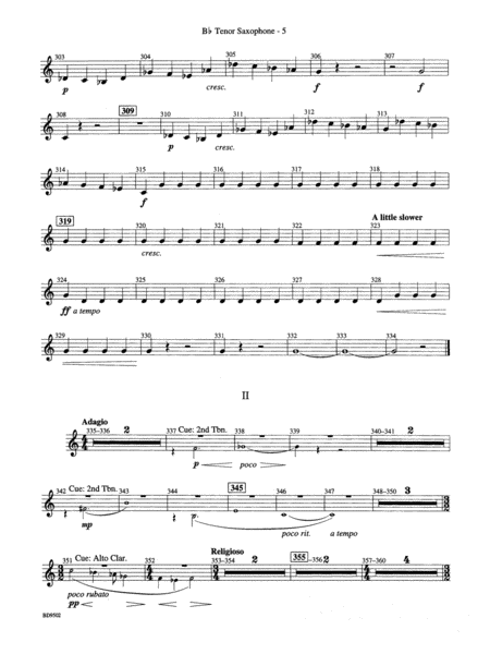 Symphony No. 3 for Band: B-flat Tenor Saxophone