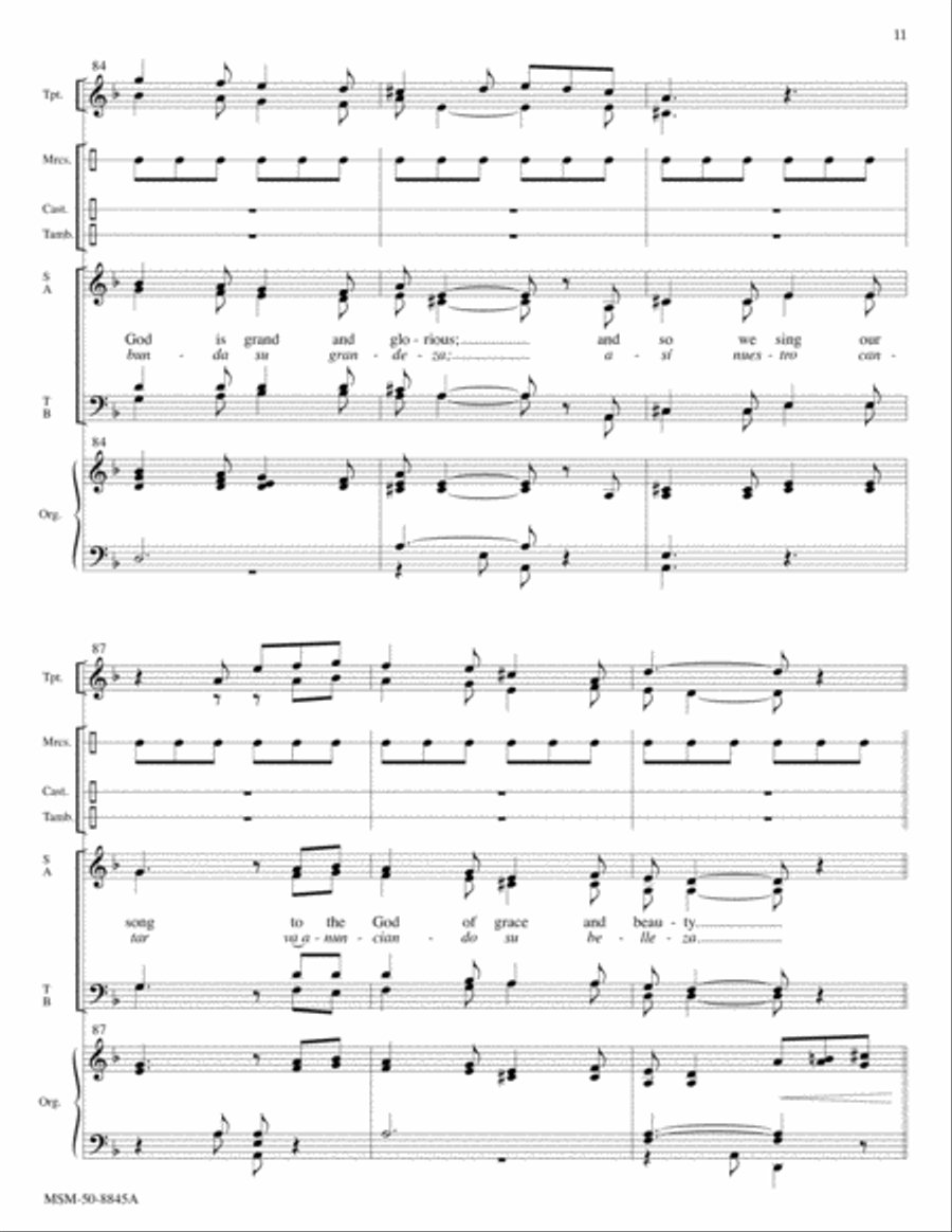 O Sing unto the Lord (Full Score) Choir scores gallery preview page 8