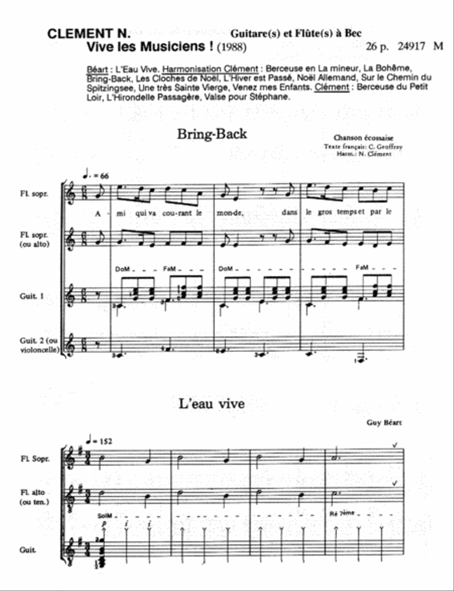 Vive Les Musiciens Recorder scores gallery preview page 2