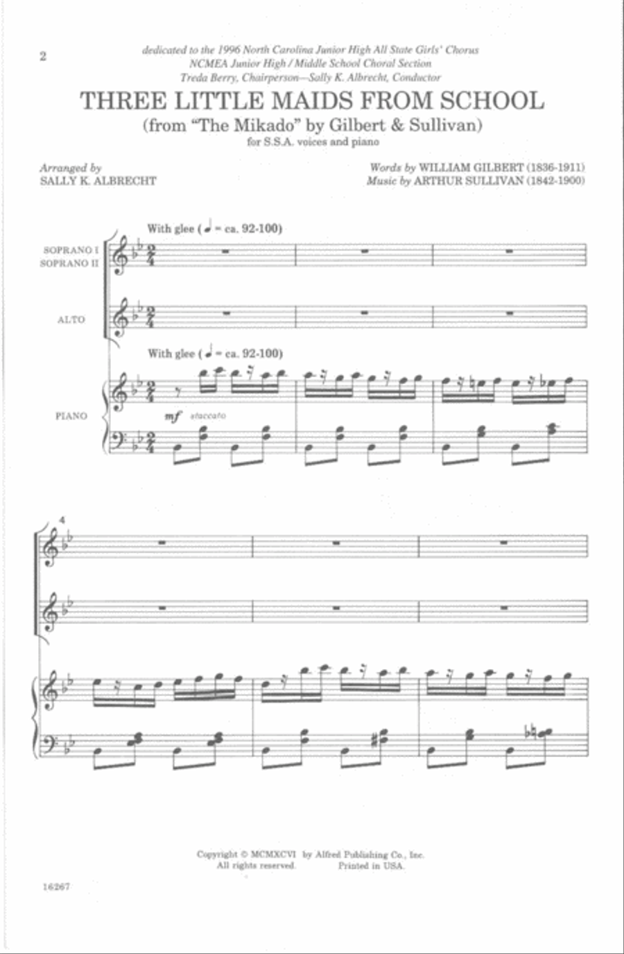 Three Little Maids from School (from The Mikado) Women's Choir scores gallery preview page 2