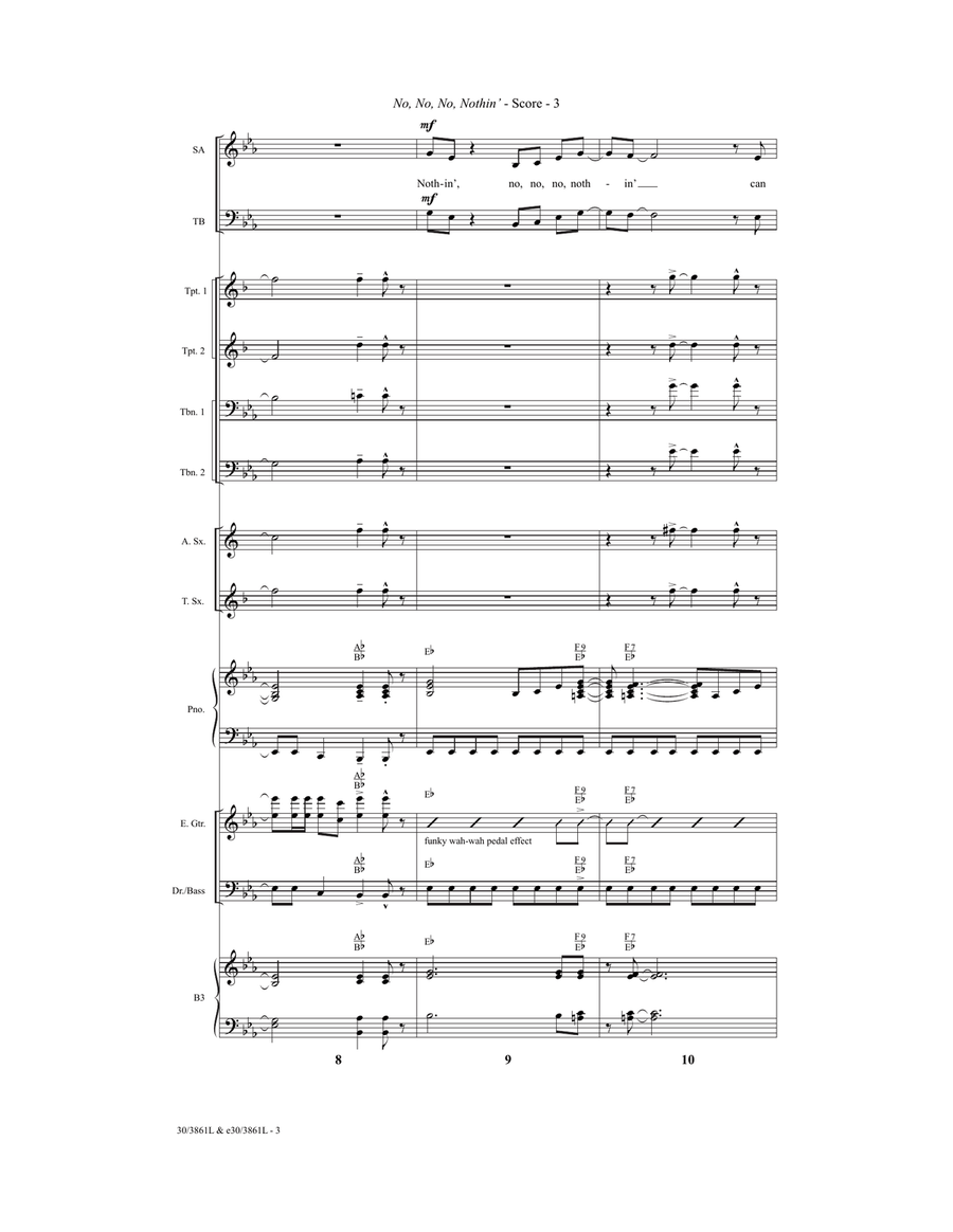 No, No, No, Nothin' - Downloadable Instrumental Ensemble Score and Parts Set of Parts scores gallery preview page 5
