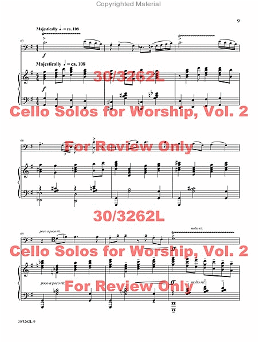 Cello Solos for Worship, Vol. 2 Piano scores gallery preview page 7