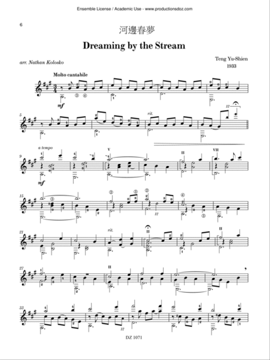 Songs from Formosa Songs from Formosa Classical Guitar scores gallery preview page 6