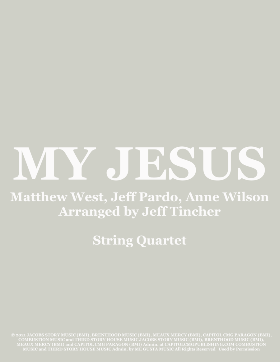 My Jesus My Jesus String Quartet scores gallery preview page 1