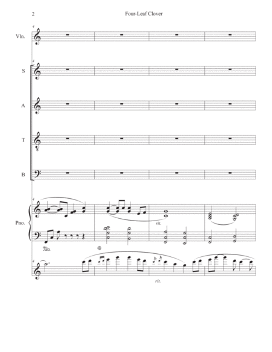 Four-Leaf Clover 4-Part scores gallery preview page 2