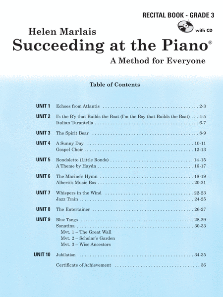 Succeeding at the Piano, Recital Book - Grade 3