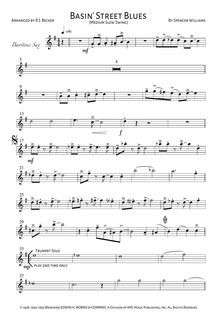 Basin Street Blues Jazz Ensemble scores gallery preview page 5