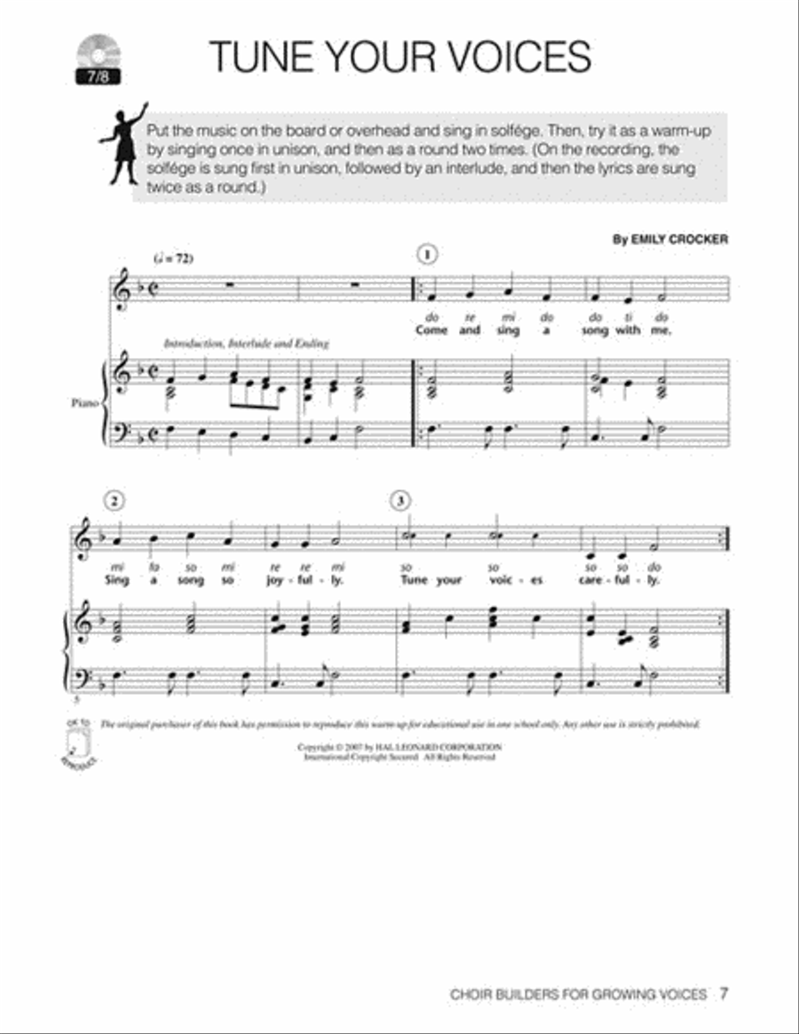 Choir Builders for Growing Voices Choir scores gallery preview page 3