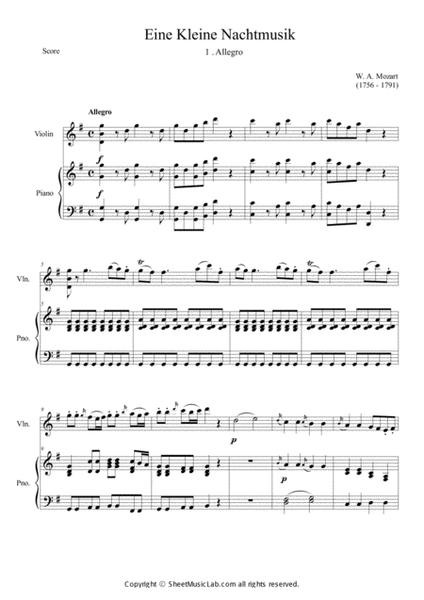 Serenade No. 13 In G Major, K. 525, Eine Kleine Nachtmusik: I. Allegro -  Song Download from Classical Fireworks Music @ JioSaavn