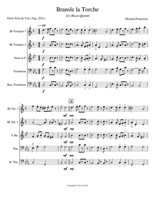 Bransle la Torche - Michael Praetorius (Brass Quintet)