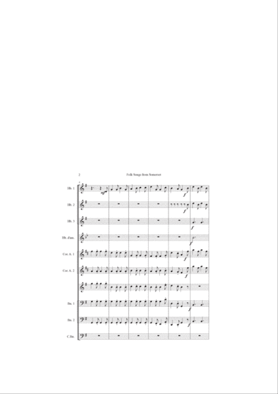 Folk songs from Somerset Woodwind Ensemble scores gallery preview page 2