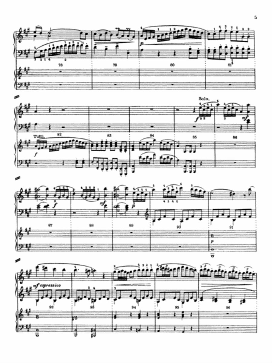 Mozart: Piano Concerto No. 12 in A Major, K. 414 Piano scores gallery preview page 4